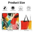 thumbnail image 2 of Color Wave Point Geometry Picnic Blanket Waterproof Outdoor Beach Blanket Hand-held Pad Suitable for Travel, Camping, Beach, Family Gatherings, 2 of 7