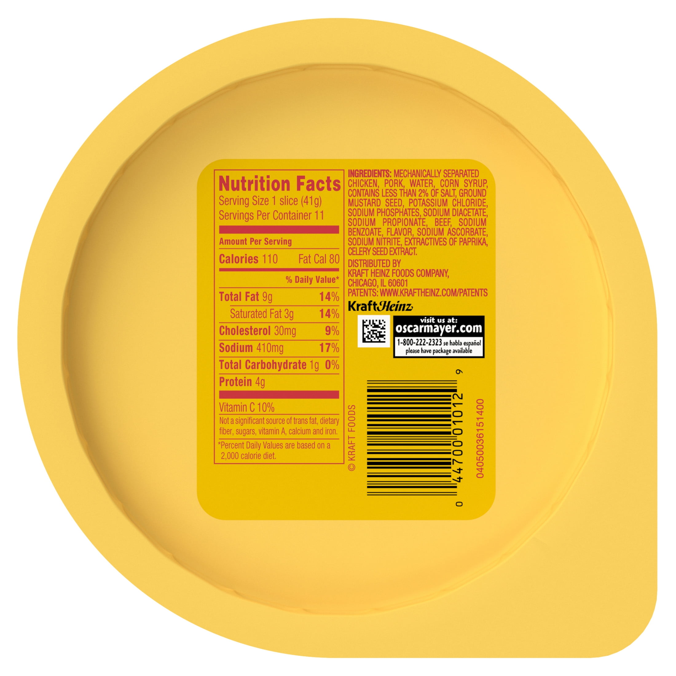 Oscar Mayer Hearty Thick Cut Bologna Sliced Lunch Meat, 16 oz. Pack