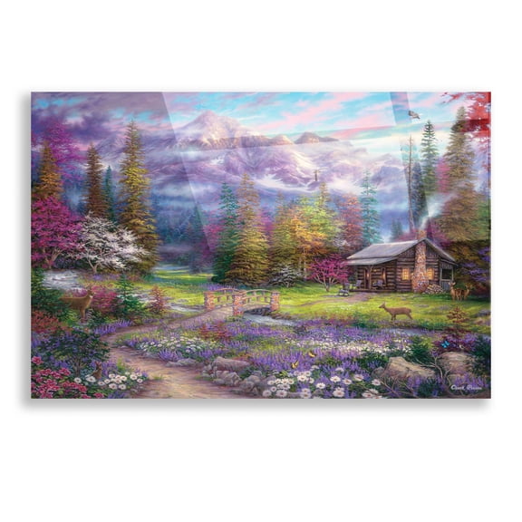 Epic Art 'Inspiration of Spring Meadows' by Chuck Pinson, Acrylic Glass Wall Art, 16"x12"