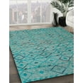 thumbnail image 2 of Ahgly Company Indoor Rectangle Abstract Turquoise Green Abstract Area Rugs, 6' x 9', 2 of 6