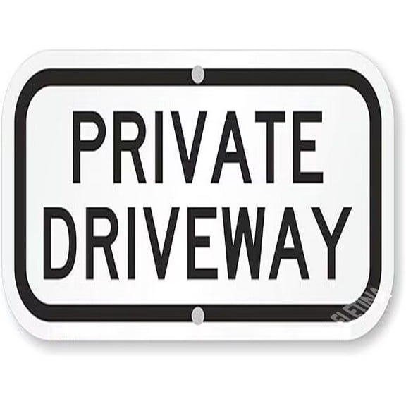 Private Driveway Metal Sign for Outdoor & Indoor 12" x 8"