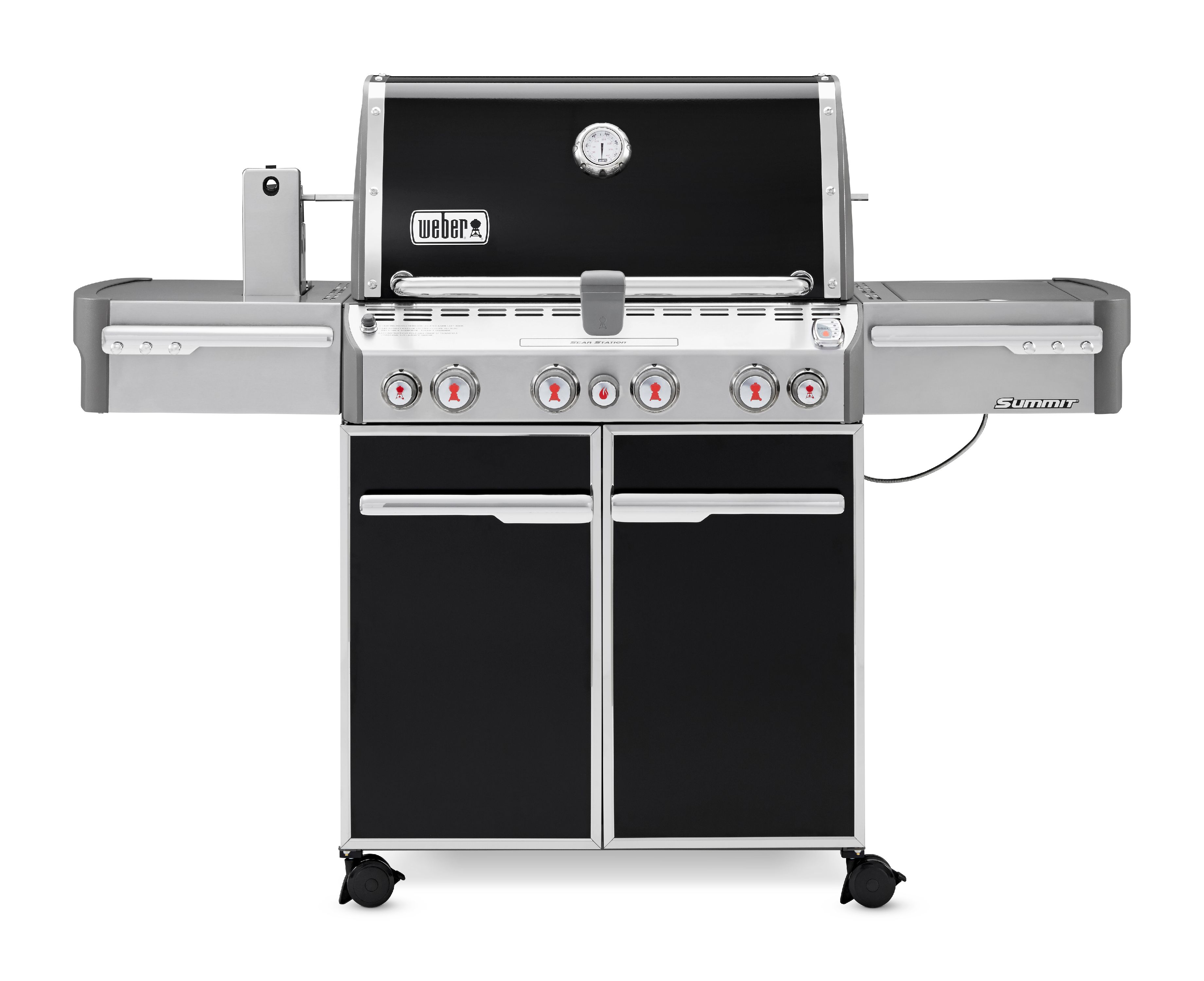 Weber Summit E-470 4-Burner Propane Gas Grill in Black with Built-In Thermometer and Rotisserie - image 2 of 23