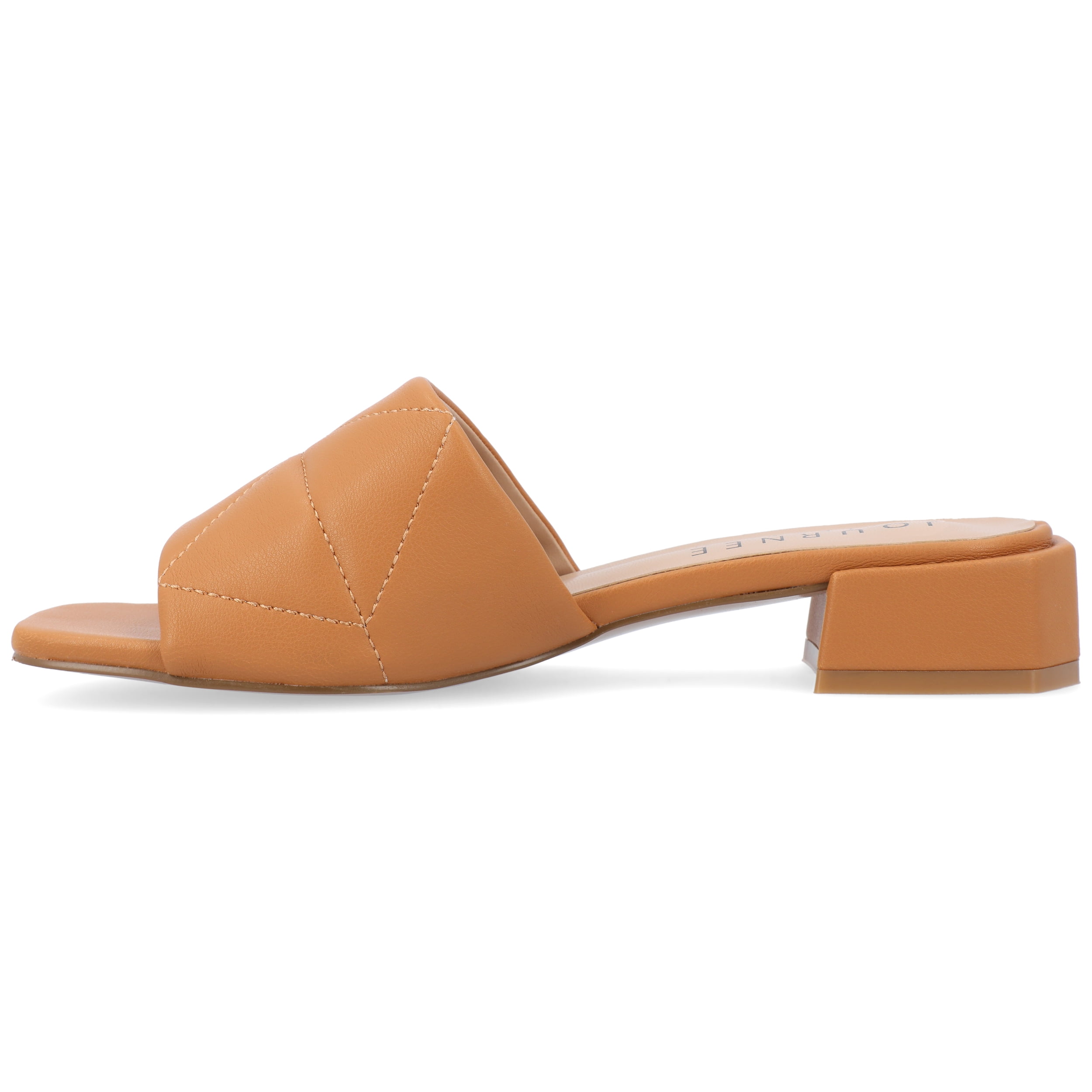 Journee Womens Elidia Slip On Block Flat Sandals