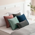 thumbnail image 4 of NOSTHEART Throw Pillow Covers 12" x 20" Set of 4 Decorative Pillowcases Soft Velvet Cushion Covers Couch Pillows for Living Room Sofa Car Home Decor (Beach Series), 4 of 5