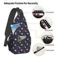 thumbnail image 4 of ZICANCN Crossbody Sling Bags for Women Men,Pink Yellow Floral Texture Casual Shoulder Backpacks for Travel Sport Climbing Runners Daypack, 4 of 9