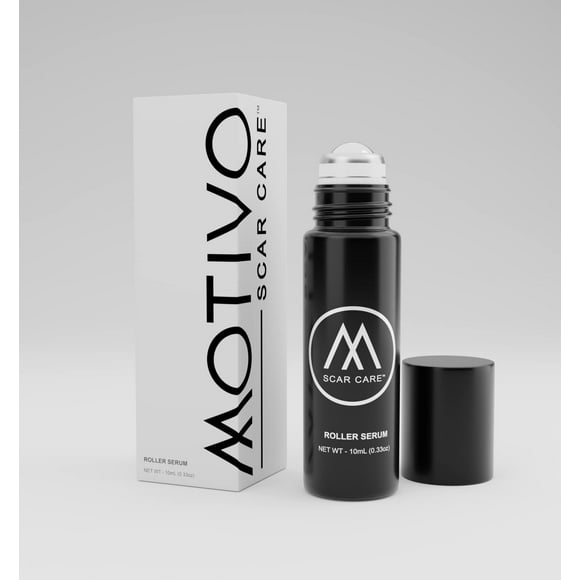 Motivo Scar Care Roller Serum - 10ml Silicone Scar Gel for Surgical Scars, Trauma, Wounds, Burns, Procedures & Acne Scars, On-The-Go Scar Removal Cream for Kids & Adults