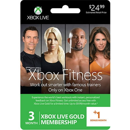 Microsoft Xbox Live Fitness 3+1 Bonus Month Card (