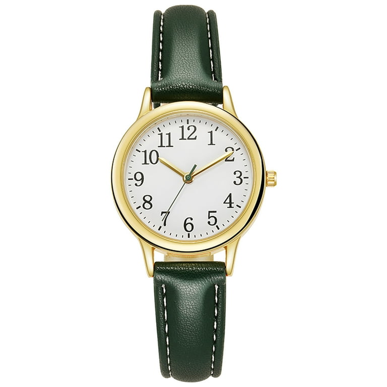 ON SALE SDJMa Women Wrist Watches Fashion Quartz Waterproof Date Day Leather Strap Slim Watches Large Easy to Read Nurse Watch for Women Men