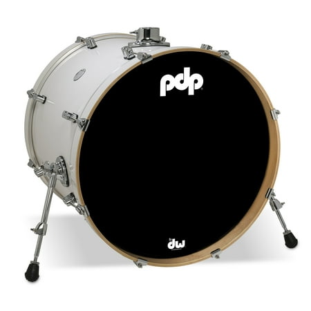 PDP Concept Series Maple Bass Drum, 18x22, Pearlescent White Lacquer w/Chrome Hardware
