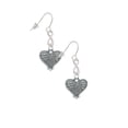 thumbnail image 3 of Delight Jewelry Antiqued Snake Print Heart Silver tone Infinity French Earrings, 3 of 4