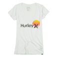 thumbnail image 1 of Camiseta gráfica Hurley con cuello en V para mujer blanca pequeña, 1 of 2