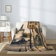 thumbnail image 2 of Fuzoiu Rustic French Signpost Print Flannel Throw Blanket,Light Weight Warm Decorative,Throw Blanket Cover for Sofa, Couch, Bedroom,Travel-40"x30", 2 of 6