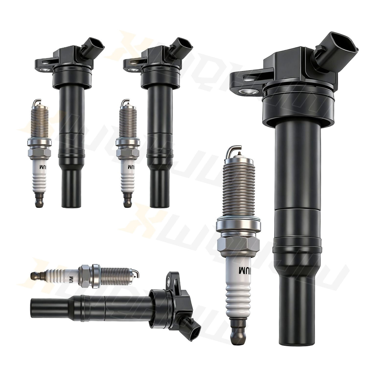 4 Ignition Coils Pack UF651 and Iridium Spark Plug For 2012-2018 Kia Soul 2.0L