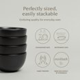 thumbnail image 2 of over&back Coupe Miniature Bowl Set, Dishwasher & Microwave Safe, 4 Mini Bowls, Semi-Matte, Black, 2 of 9