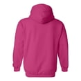 thumbnail image 2 of Gildan - Sudadera con capucha de combinación de tejidos Unisex (Rosa heliconia), 2 of 3