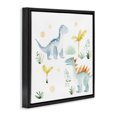 thumbnail image 2 of Stupell Industries Cottage Dino Wonderland Friends Black Floating Frame Canvas Art, 18 x 18, by Lazar Studio, 2 of 8