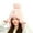 Pink, variant on Diconna Women Plush Winter Trapper Hat with Ear Flaps 3D Bunny Cover Ears Warm Trooper Bomber Cap for Skiing Cycling
