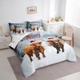 thumbnail image 3 of Feelyou Rustic Highland Cow Twin Bedding Sets 7-Piece, Merry Christmas Bedding Comforter Set, Kawaii Winter Animal Reversible Sheet Sets, Ultra Soft Home Decor, 3 of 7