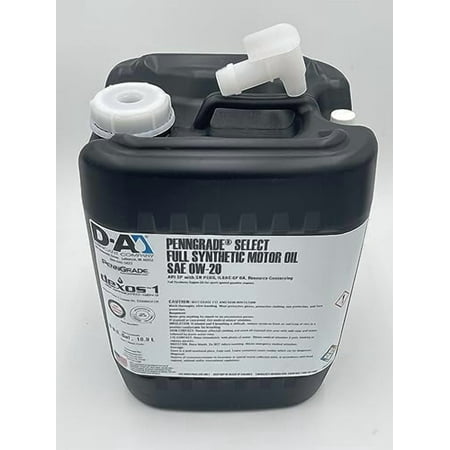 PennGrade Motor Oil | D-A Lubricants |Select Premium Full Synthetic Engine Oil | SAE 0W20 | 5 Gallons w/Dispense Faucet | 20 Quart Garage Box