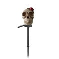 thumbnail image 6 of SDJMa Halloween Decorations Solar Stake Lights, Waterproof Skull Solar Lights, Outdoor Scary Halloween Landscape Lights for Garden Yard Lawn Walkway, Warm White, 6 of 8