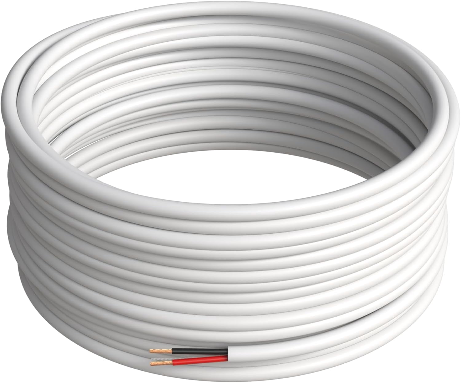 12/2 Speaker Wire 250FT, CL2 In-Wall Rated 12 Gauge 2-Conductor CCA Audio Cable, Indoor Low Voltage Easy Pull Box, White, Cables Direct Online