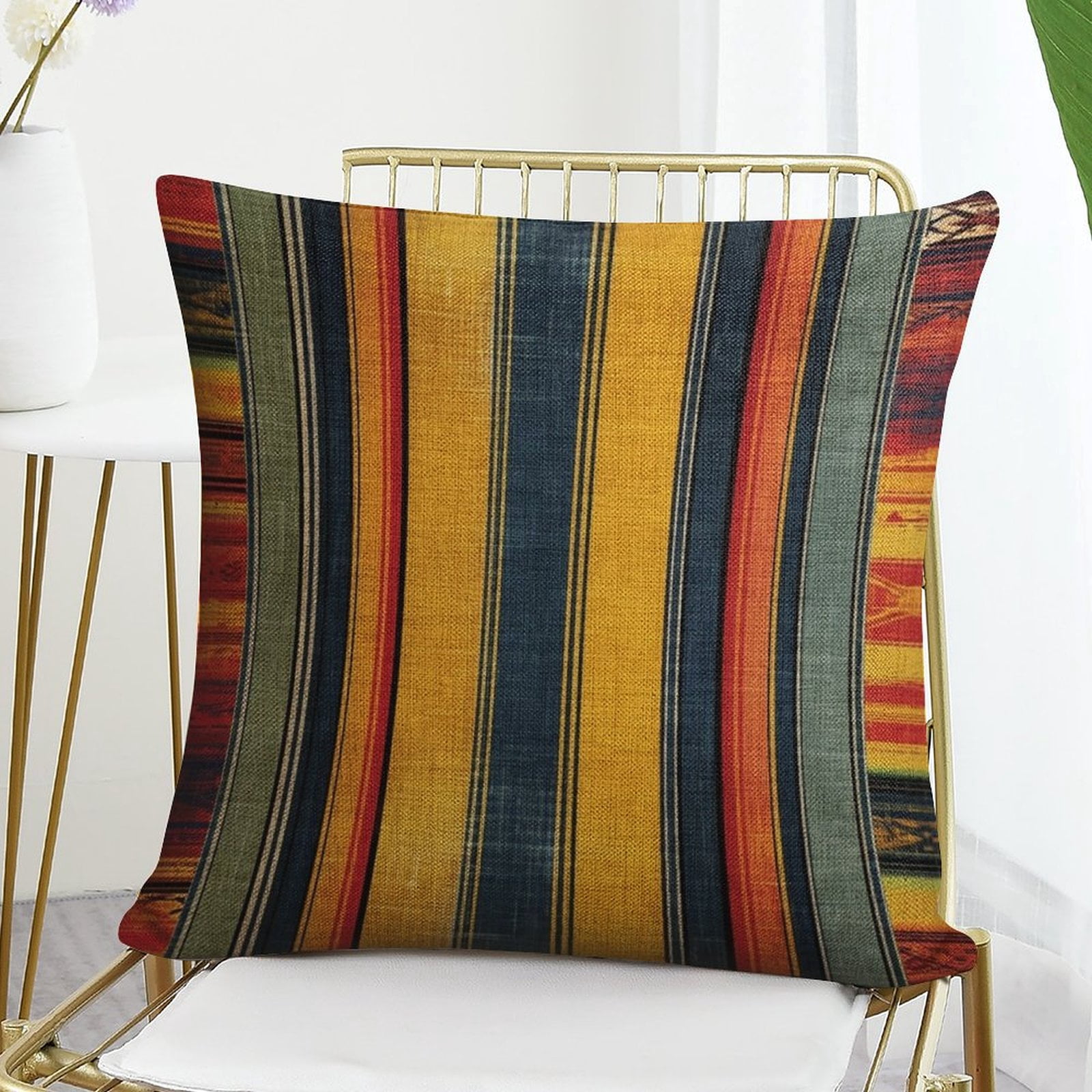 RYKEEN Mexican Colorful Throw Pillow Covers Set Of 4 - 18x18 Inch Decorative Cushion Covers 6 thumbnail image