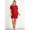 thumbnail image 3 of Plus Size Solid Bodycon Mini Dress, 3 of 7