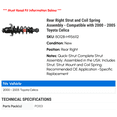 thumbnail image 2 of Rear Right Strut and Coil Spring Assembly - Compatible with 2000 - 2005 Toyota Celica 2001 2002 2003 2004, 2 of 2