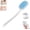 Blue, variant on Silicone Back Scrubber with Built-in Soap Reservoir - Detachable Curved Long Handle Brush, Bath Brush Long Handle for Shower, Back Lotion Applicator, Hard-to-Reach Backs (Beige)
