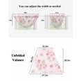 thumbnail image 5 of Pink Floral Sheer Waterfall Valance Curtains for Window, Modern Farmhouse Aesthetic Shabby Chic Flower Rod Pocket Sheer Topper Swag Curtains for Living Room, Kitchen 38.5"W x 47.2"L, 2 Panels, 5 of 7