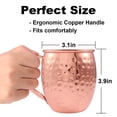 thumbnail image 7 of Moscow Mule Copper Mugs - Set of 4-100% HANDCRAFTED Solid Copper Mugs, Gift set, 7 of 7