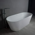 thumbnail image 4 of Vanity Art 59" x 30" Solid Surface Resin Stone Freestanding Bathtub, 4 of 6