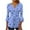 NQR1-Valentine's Day-Blue, variant on VKOYWKM Tunic Tops for Women Valentine's Day Shirts 3/4 Bell Sleeve Button V Neck Henley Shirt Cute Love Heart Print Pleated Empire Waist Tunic Blouses