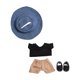 thumbnail image 1 of 17cm Muñeca Encantos Moda Conjunto de Accesorios Mini Muñeca Ropa Decoraciones Kit para la Pantalla y Tela Suave Cute Party Style Ornaments (Doll Not Included), 1 of 2