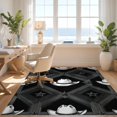 thumbnail image 3 of Design&I 2'x3' Washable Accent Rug Entry Vintage Bathroom Themed Mens Adult Shelves Rock Cowboy Hat Refined for Kitchen, Pet Station, Friendly & Non-Slip Built-In Grip, 3 of 7