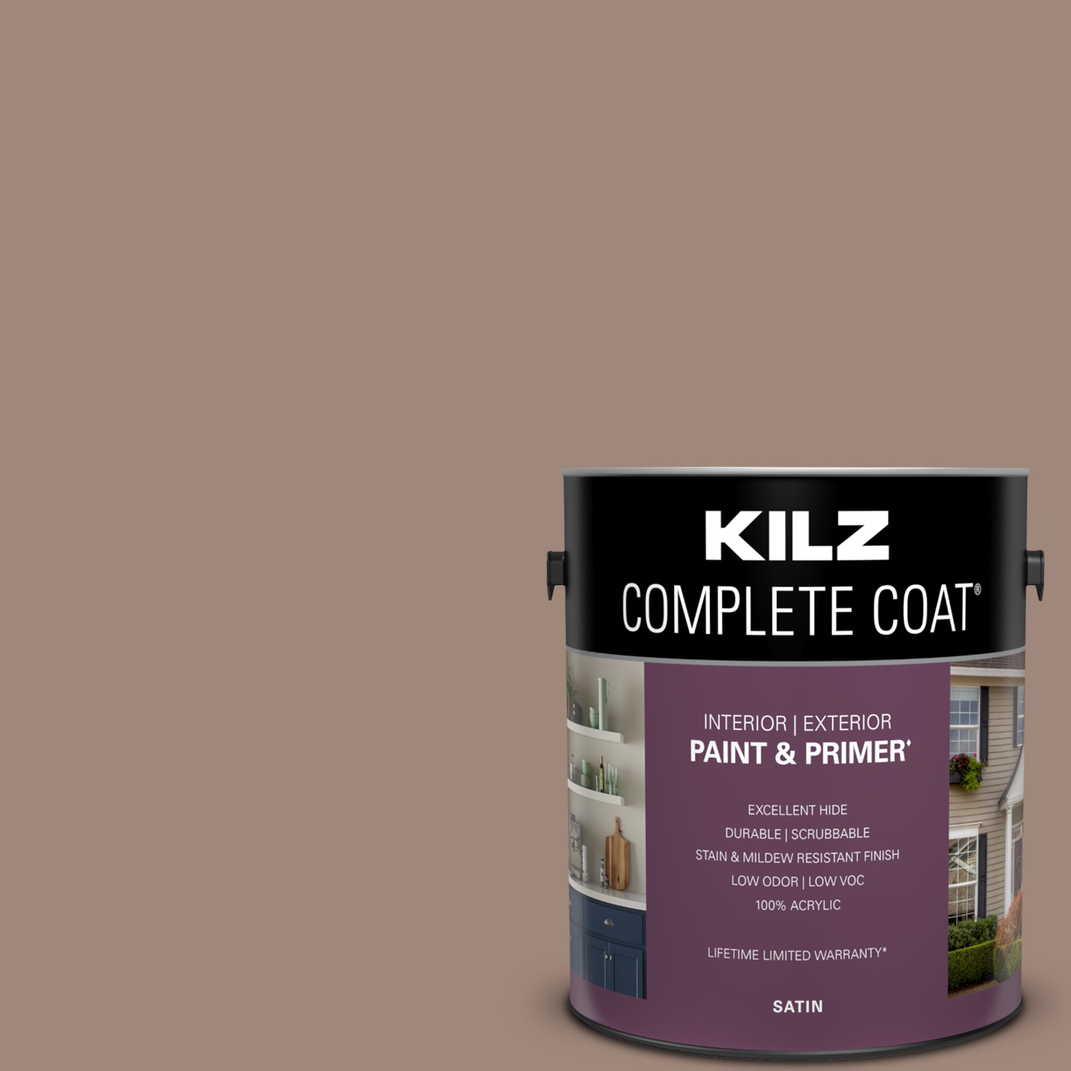 Spiced Cocoa, KILZ Complete Coat Interior/Exterior Paint & Primer, 1 Gallon #LM250