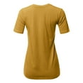thumbnail image 3 of A2Y Women's Basic Solid Premium Cotton Short Sleeve Crew Neck T Shirt Tee Tops Golden Mustard XL, 3 of 3