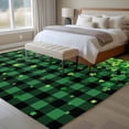 thumbnail image 4 of Large Area Rugs for Living Room Bedroom, St. Patrick's Day 5'x8' Rug Washable Carpet Runner Indoor Outdoor, Spring Shamrocks Farmhouse Green Checkered Non Slip Floor Mats Rug for Kitchen, Bathroom, 4 of 8