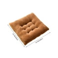 thumbnail image 4 of RFUGUG Solid Color Square Chair Cushion with Ties - Thickened Soft Milk Velvet Padding - Comfortable Seat Cushion for Kitchen, Dining Chairs & Patio Furniture - Cotton Filled, 15.75x15.75in, 4 of 7