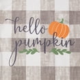 thumbnail image 3 of Greendale Home Fashions Hello Pumpkin Fall Harvest Plaid Square Throw Pillow - 18" - Gray, 3 of 4