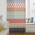 thumbnail image 6 of Boho Sheer Curtains 54 Inches Long, Colorful Striped Ethnic Modern Geometric Abstract Art Light Filering Curtains, Breathable Simi Curtain Privacy Drapes for Kitchen Bathroom Small Window Treatment, 6 of 9