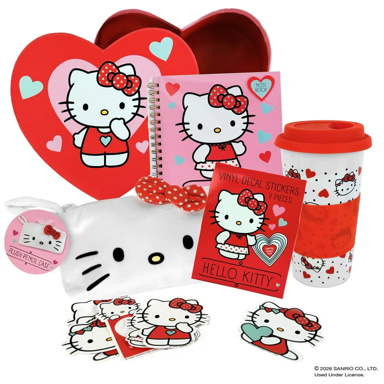 Hello Kitty Heart Box Valentines Gift Set - Walmart.com