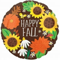 17 inch Happy Fall Sunflowers Anagram Foil Mylar Balloon - Party Supplies Decorations