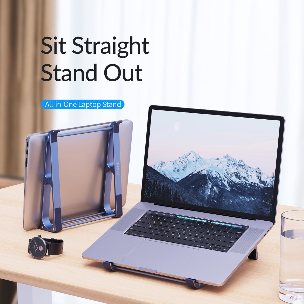 ORICO Ergonomic Desk Laptop Stand for 11-17.4" Laptop Aluminum Stable Computer Riser