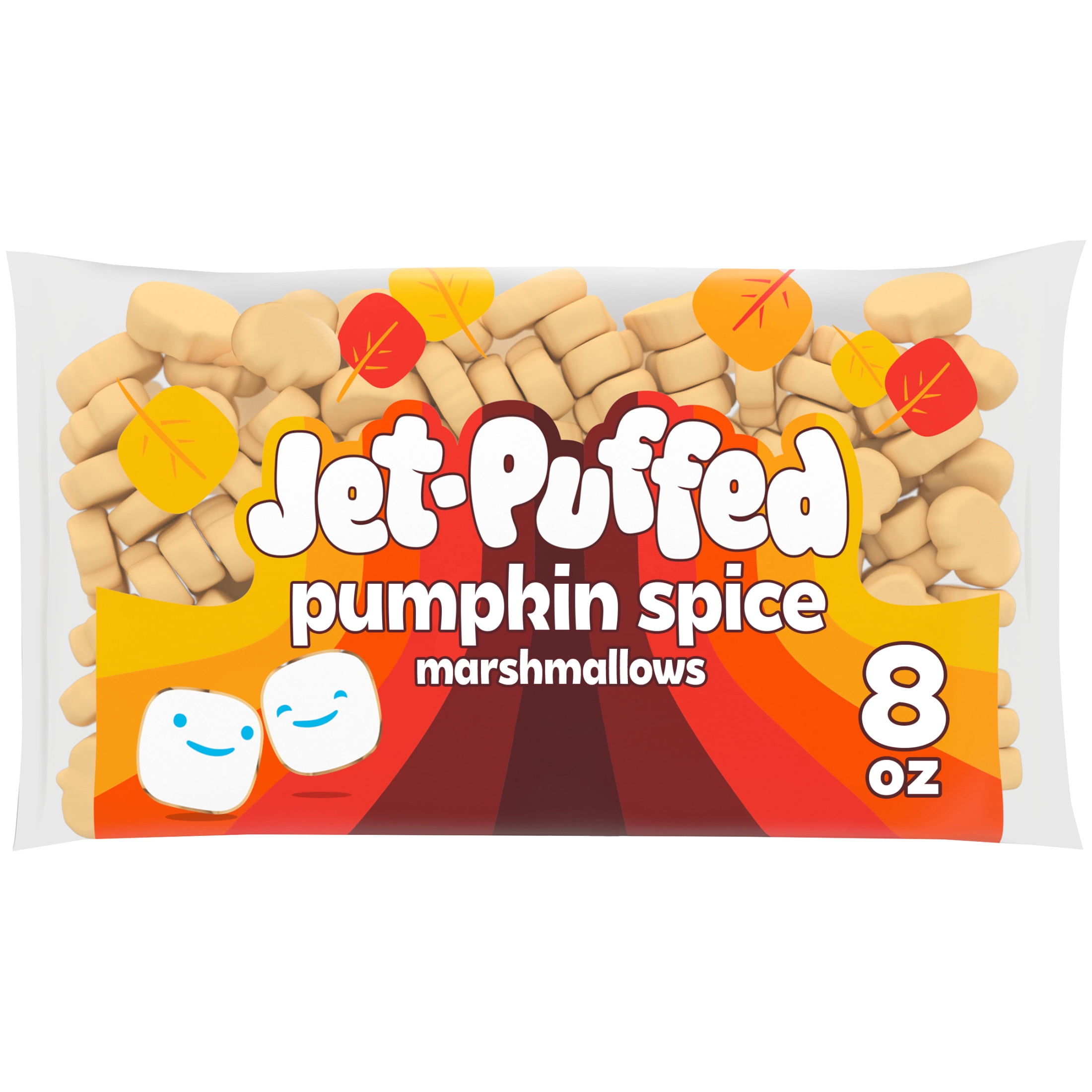 (2 pack) Jet-Puffed Pumpkin Spice Pumpkin-shaped Marshmallows, 8 oz. Bag