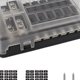thumbnail image 3 of Bloque de fusibles de 12 circuito eléctrico, cubierta a prueba de humedad, portafusibles, caja de fusibles adecuada para automóvil, camioneta, SUV, automóvil, Estilo A shamjiam Cajas de bloque de fusibles, 3 of 8