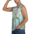 thumbnail image 3 of Gaeub Vintage Rose1 Men's Sleeveless Muscle Shirts Workout Tank Tops, Odor Protection and Comfortable - Large, 3 of 8