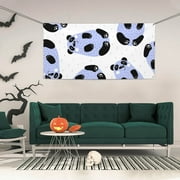ZICANCN Banner Yard Signs, Purple Goody Panda Party Wall Decor for Indoor Outdoor Room, Medium Size