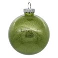 thumbnail image 1 of Vickerman N211554 6 in. Celadon Glitter Clear Ball - 4 per Bag, 1 of 1