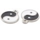 thumbnail image 2 of 10Pcs Flat Round with Yin Yang Pattern Charms Jewelry Findings Alloy Enamel Pendants Ornament for Women Jewelry DIY Necklace Bracelet Earring Making Platinum 17.5x14.5x1mm Hole: 1.8mm, 2 of 3